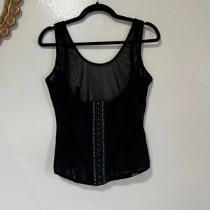 BCBGMAXAZRIA Sheer Black Clasp Corset, Shapewear, Size 2X
